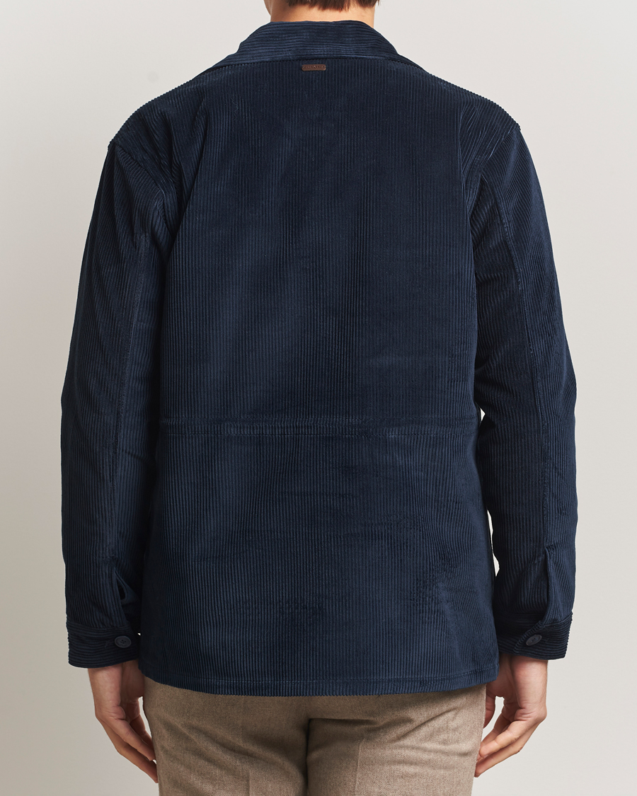 Herre | Jakker | Eton | Corduroy Field Jacket Navy