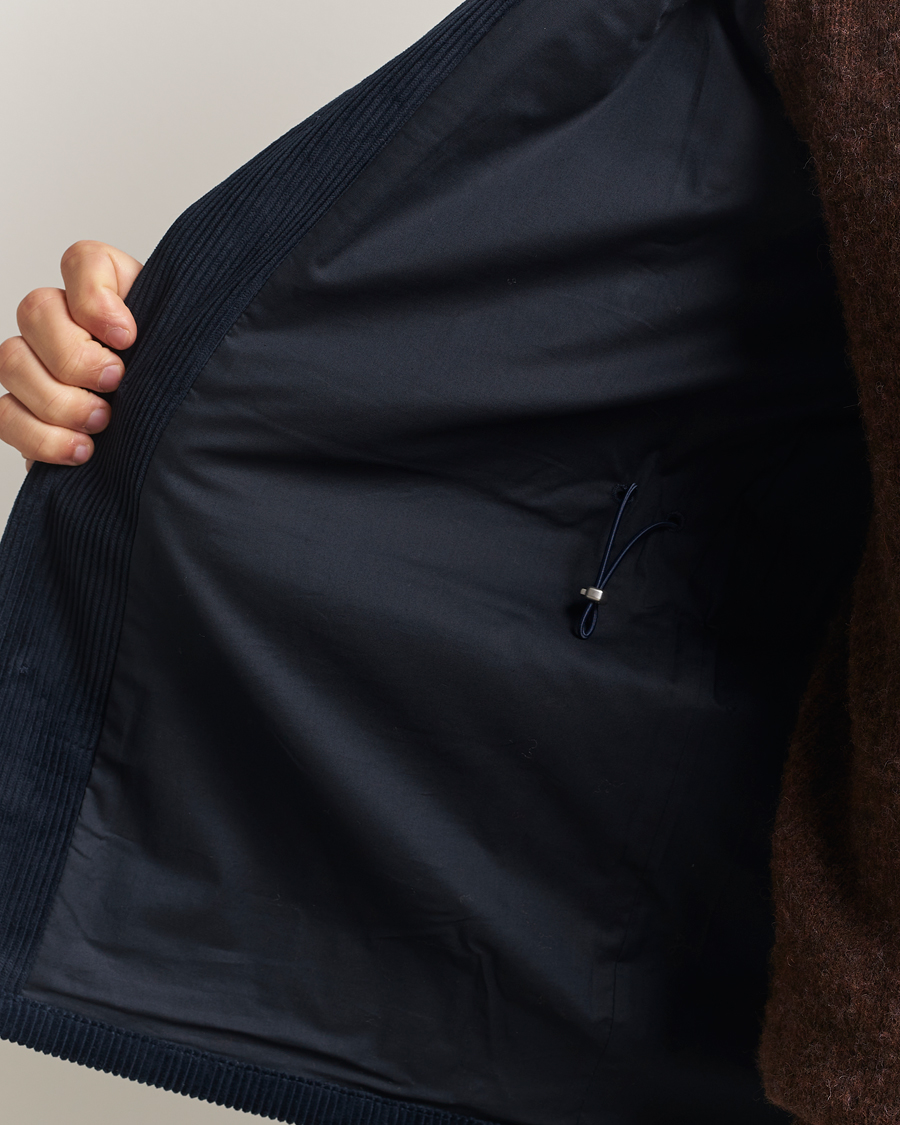 Herre | Jakker | Eton | Corduroy Field Jacket Navy