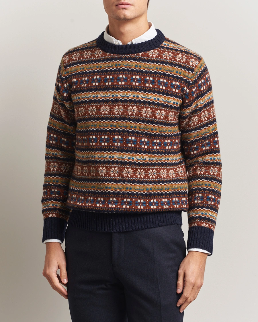 Herre | Gensere | Eton | Wool Knitted Fair Isle Sweater Multi