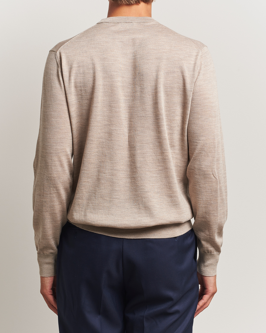 Herre | Gensere | Eton | Merino Knitted Crew Neck Beige