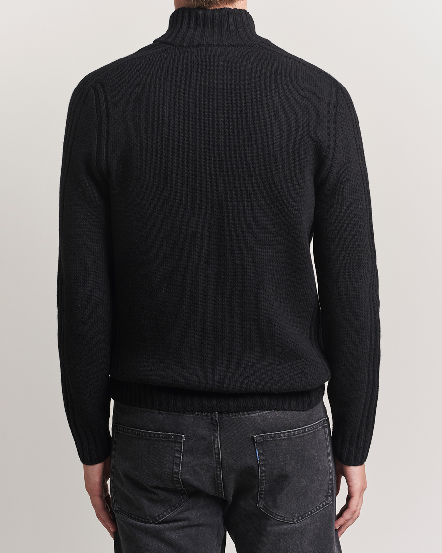 Herre | Gensere | Belstaff | Watch Wool Knitted Quarter Zip Black