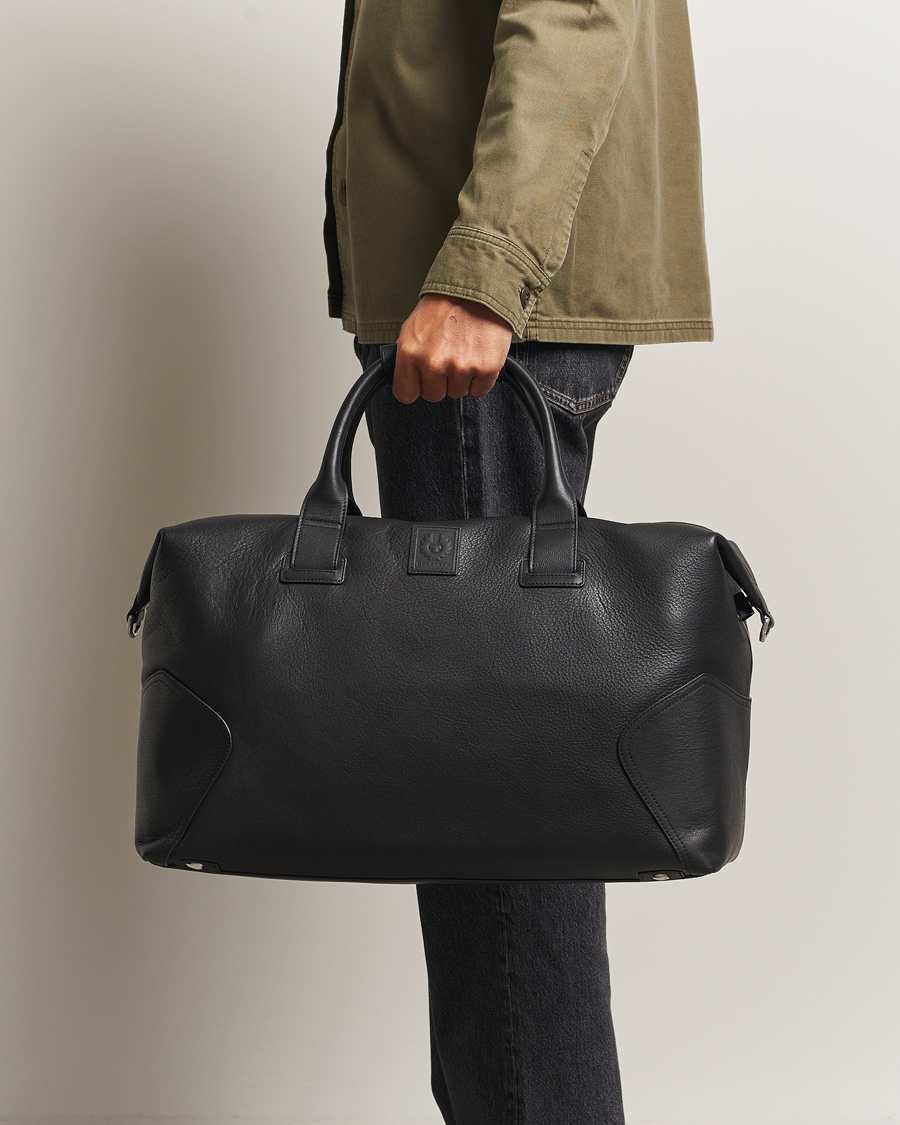 Herre | Vesker | Belstaff | Ronson Leather Weekender Bag Black