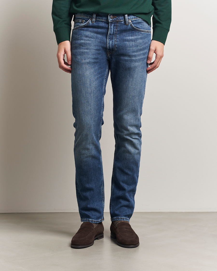 Herre | Jeans | GANT | Regular Fit Jeans Mid Blue Vintage