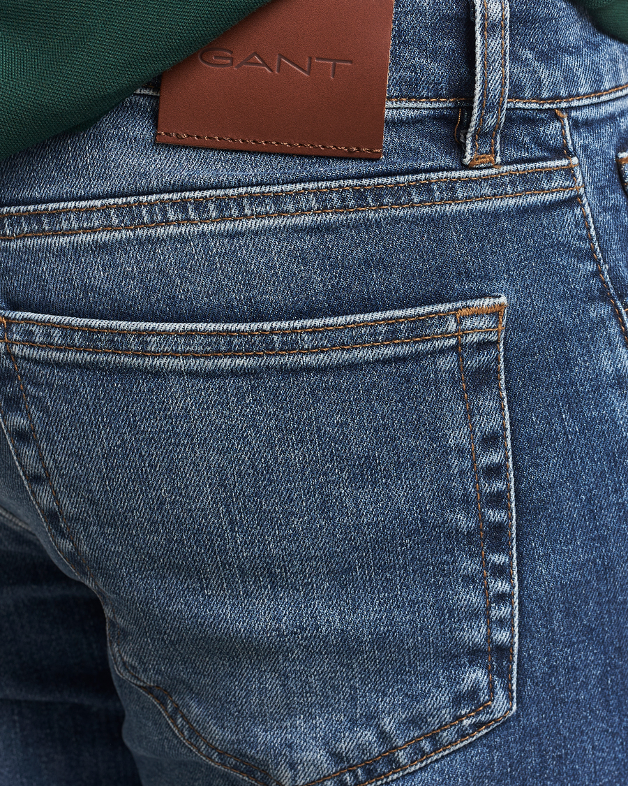 Herre | Jeans | GANT | Regular Fit Jeans Mid Blue Vintage