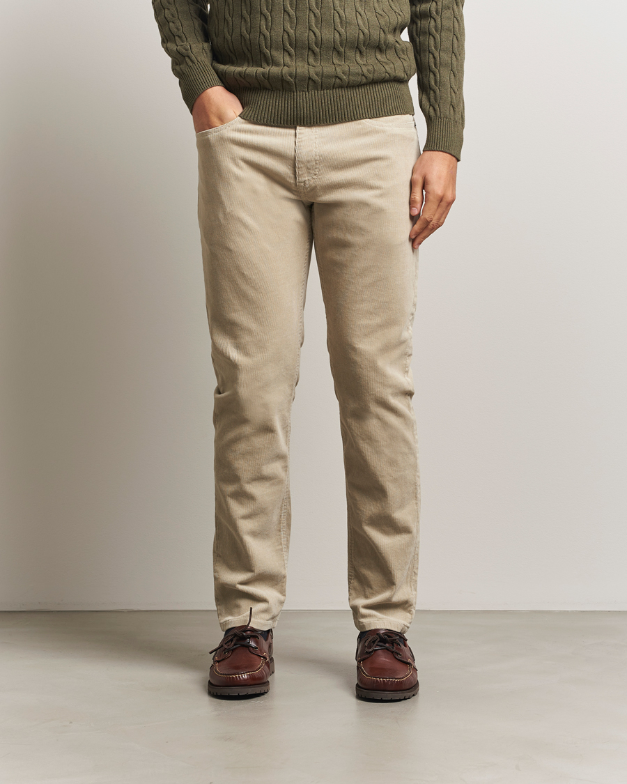 Herre | Bukser | Gant | Cord 5-Pocket Jeans Greige
