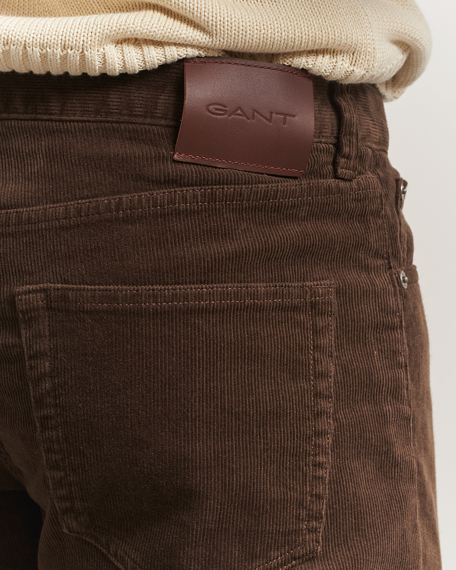 Herre | Bukser | Gant | Cord 5-Pocket Jeans Rich Brown