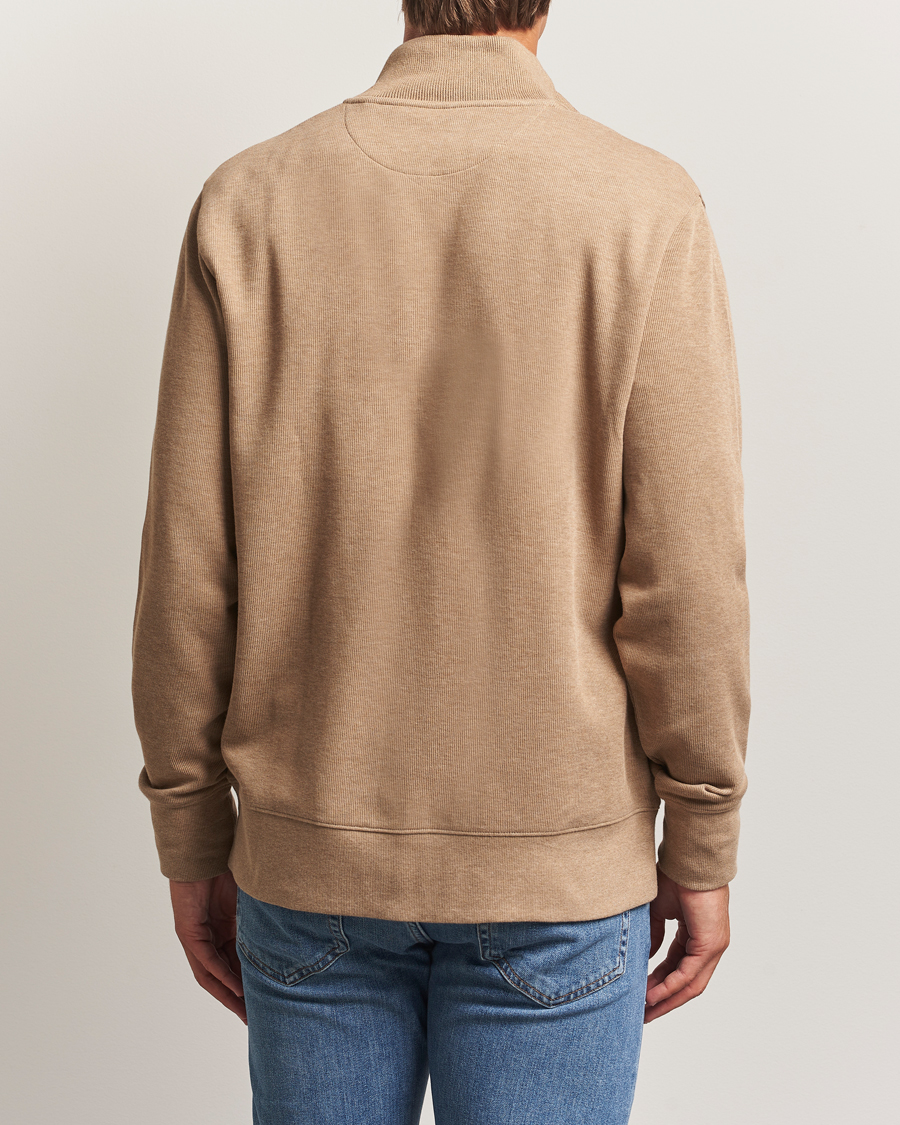 Herre | Gensere | Gant | Sacker Rib Full Zip Khaki Melange
