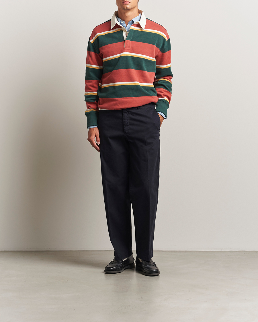 Herre | Gensere | GANT | Striped Heavy Rugger Modern Rust