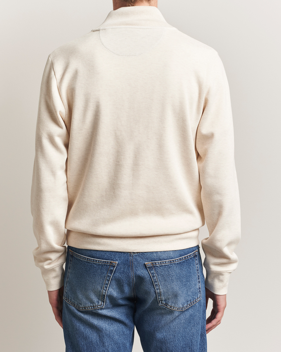 Herre | Gensere | GANT | Sacker Rib Half Zip Cream