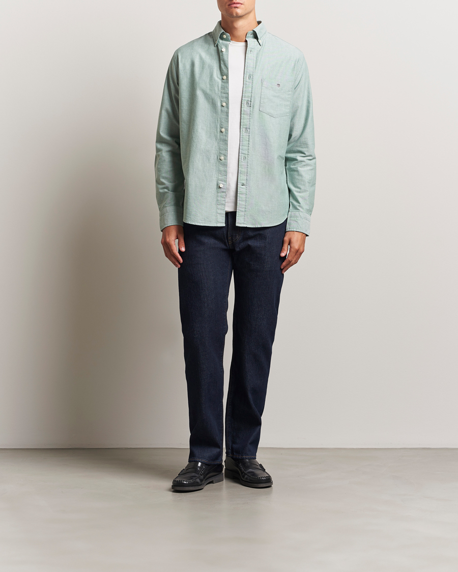 Herre | Skjorter | GANT | Regluar Fit Classic Oxford Shirt Forest Green