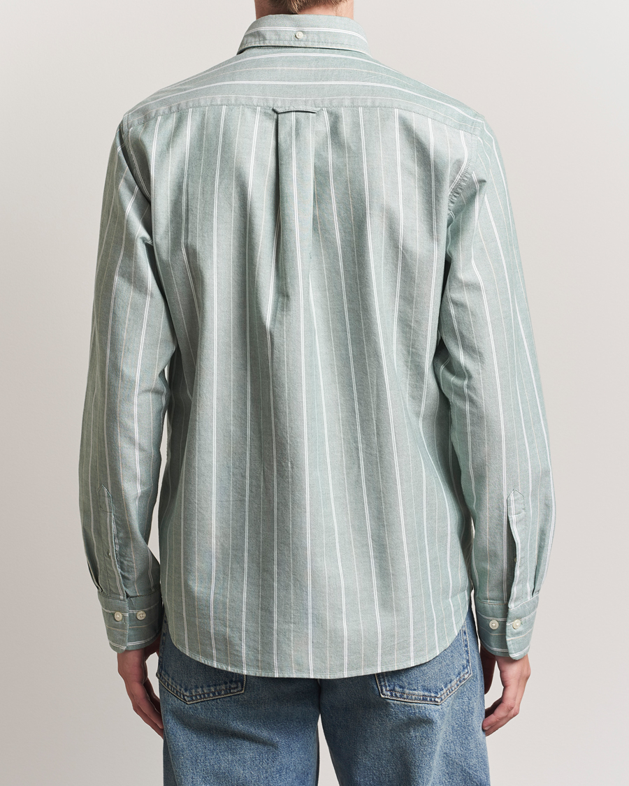Herre | Skjorter | GANT | Regular Fit Classic Striped Oxford Shirt Forest Green