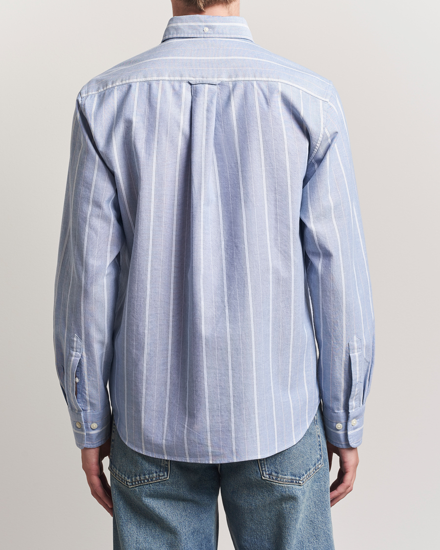 Herre | Skjorter | GANT | Regular Fit Classic Striped Oxford Shirt Rich Blue