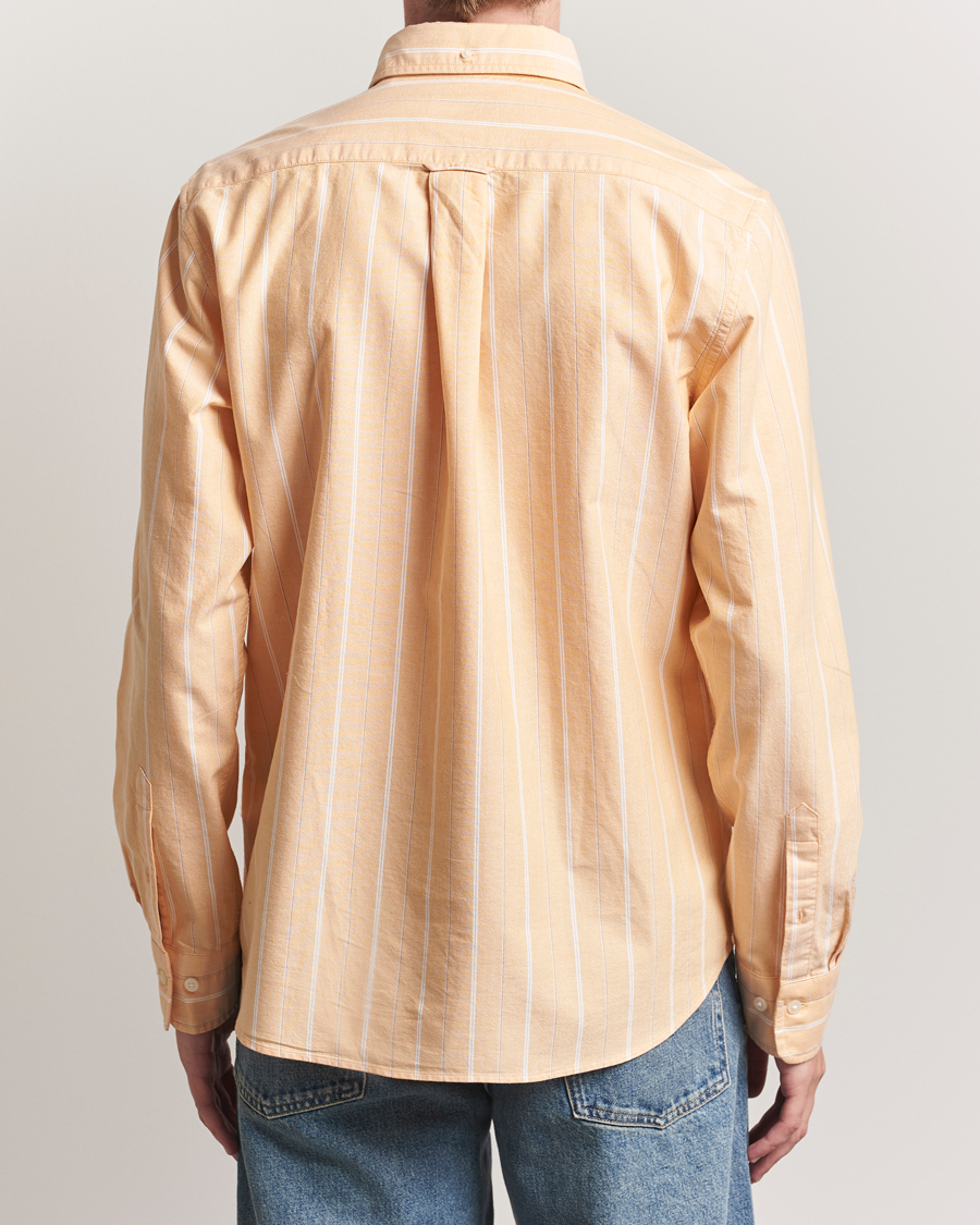 Herre | Skjorter | GANT | Regular Fit Classic Striped Oxford Shirt Yellow Lichen