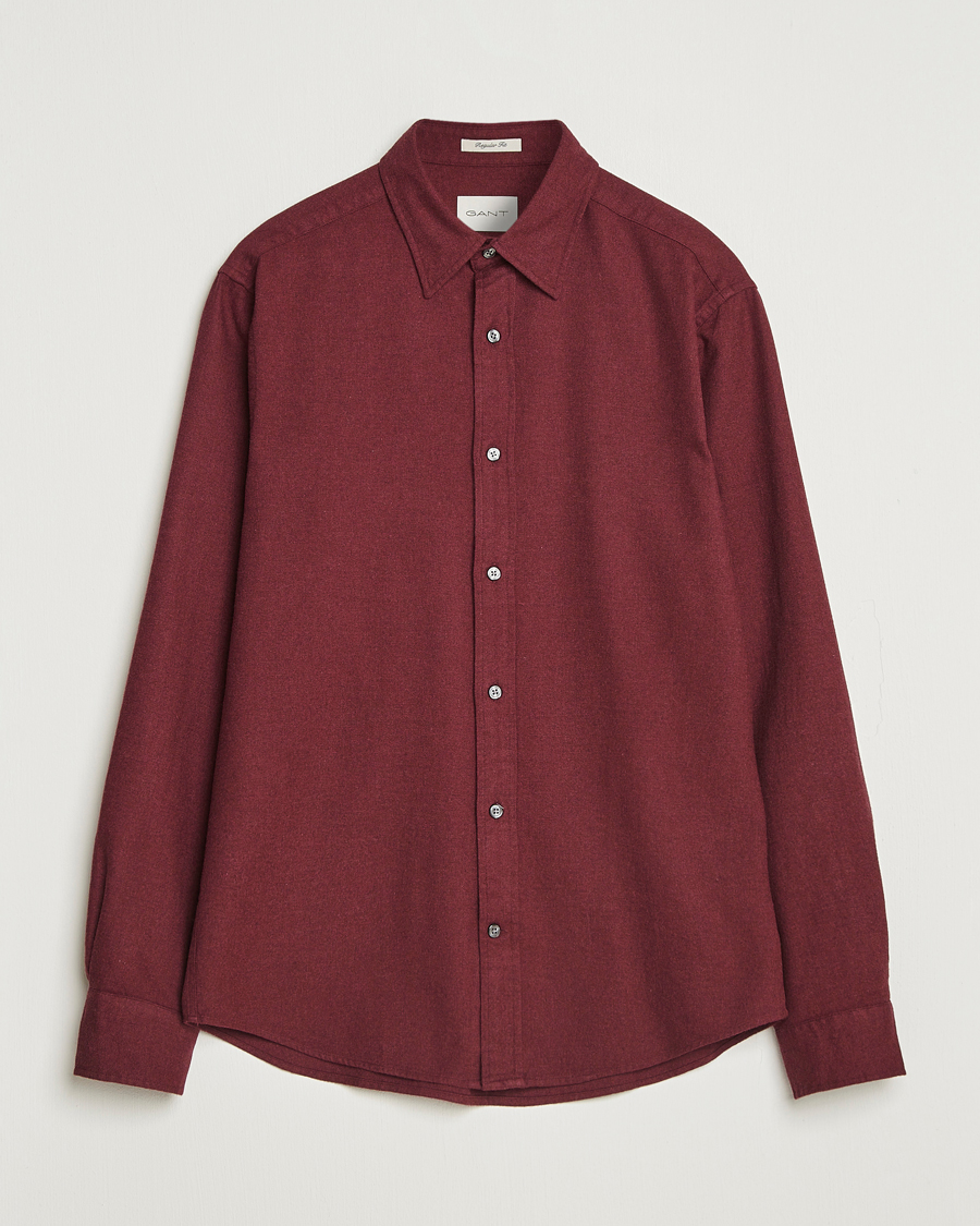 Herre | Skjorter | GANT | Regular Fit Flannel Shirt Plumped Red