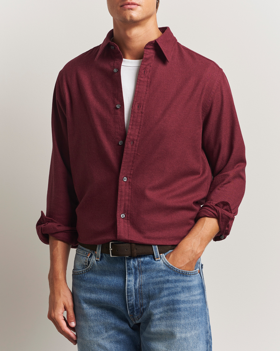 Herre | Skjorter | GANT | Regular Fit Flannel Shirt Plumped Red