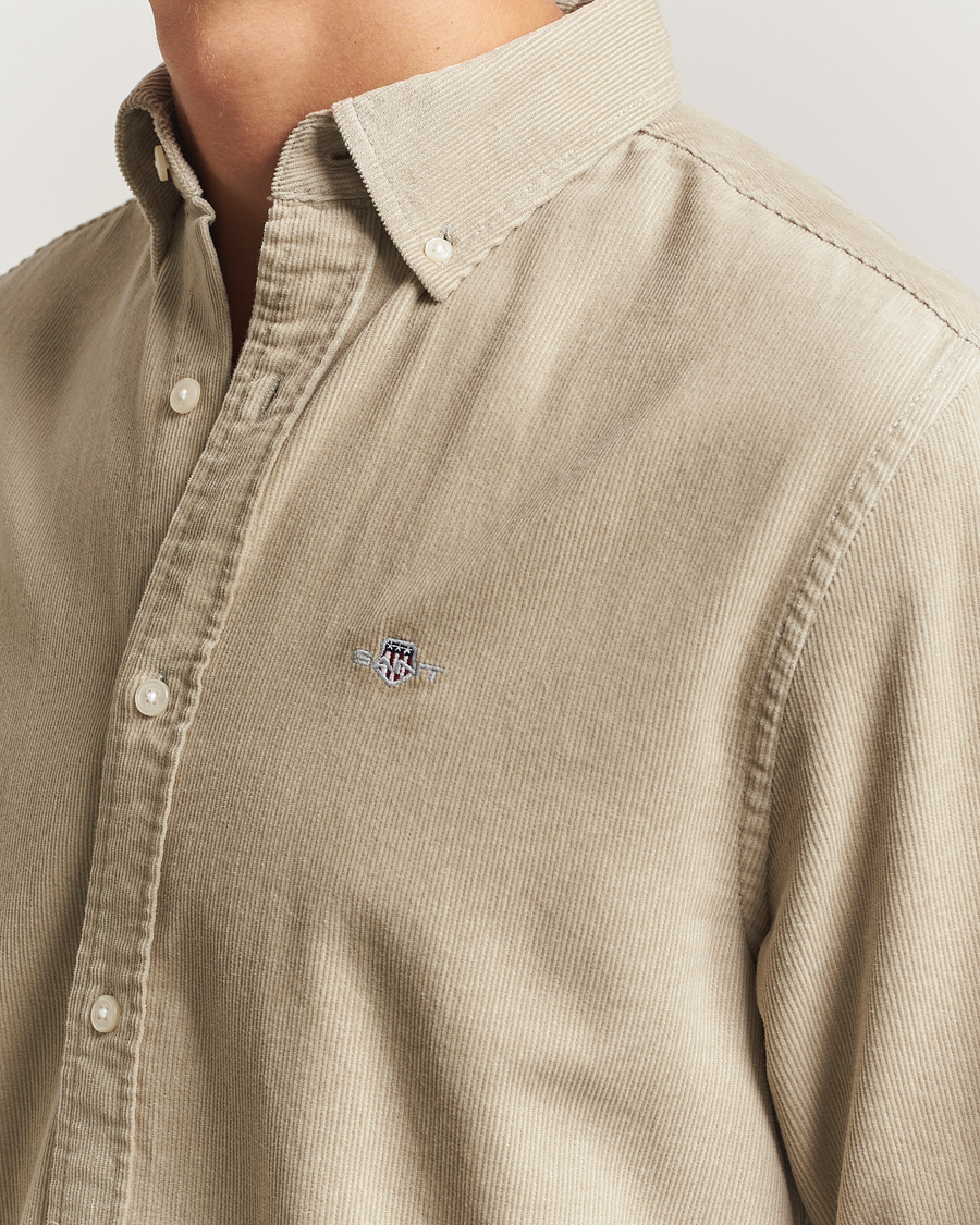 Herre | Skjorter | GANT | Regular Fit Corduroy Shirt Greige