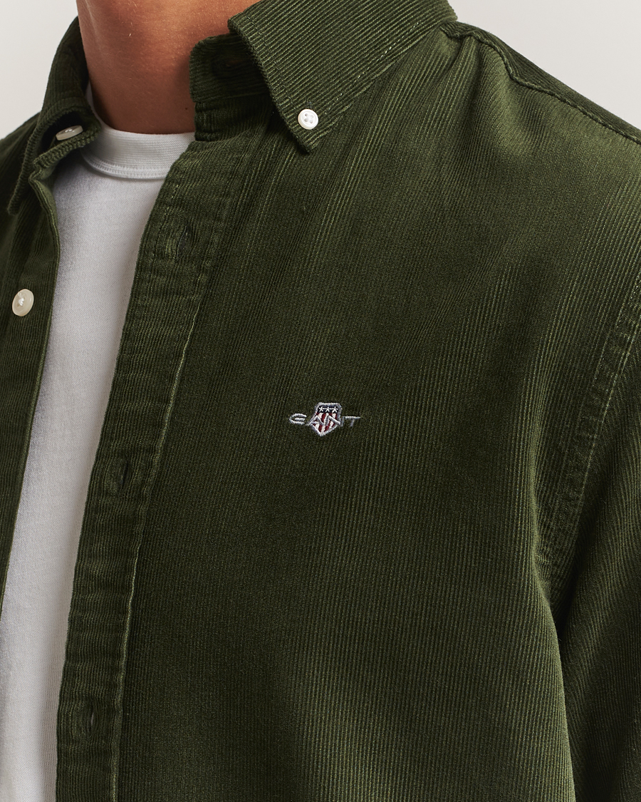 Herre | Skjorter | GANT | Regular Fit Corduroy Shirt Country Green