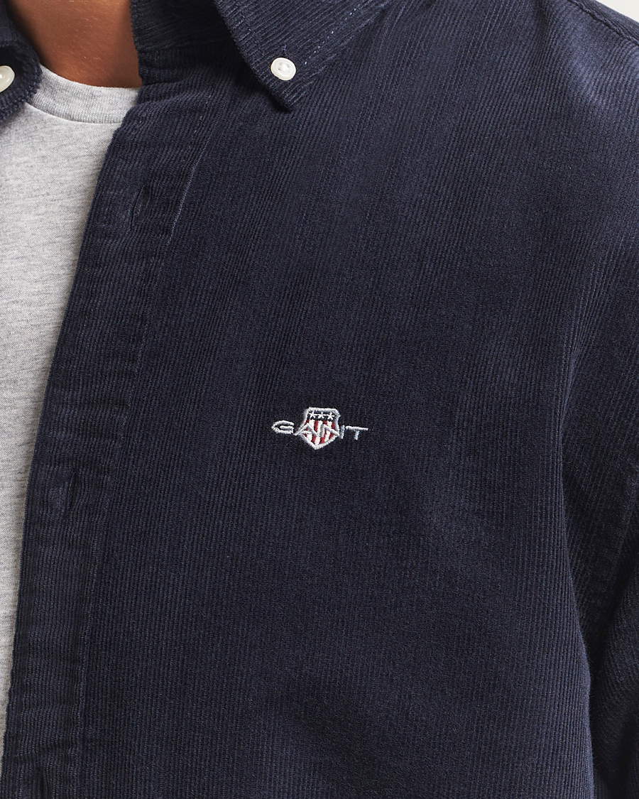 Herre | Skjorter | Gant | Regular Fit Corduroy Shirt Evening Blue