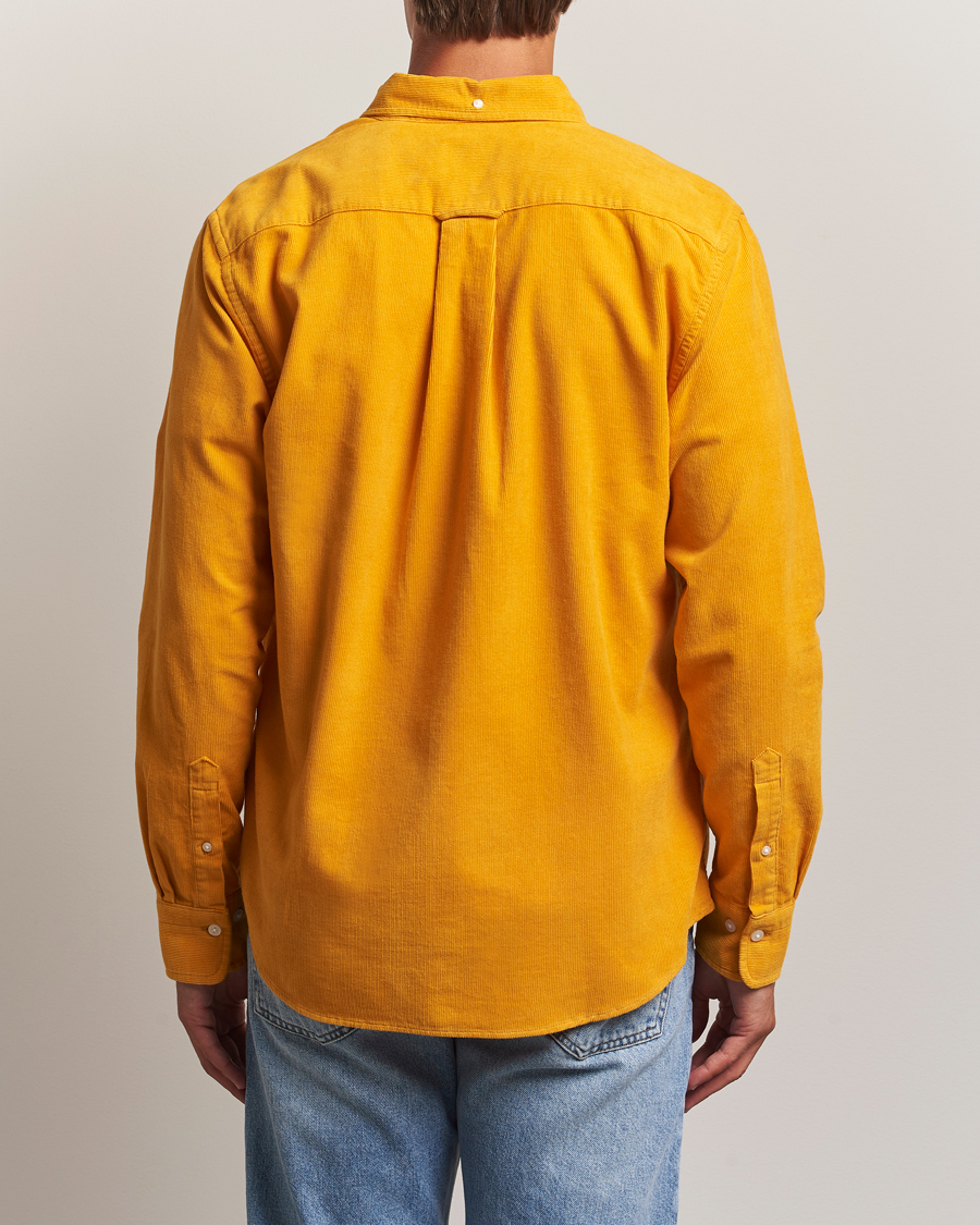 Herre | Skjorter | GANT | Regular Fit Corduroy Shirt Yellow Lichen