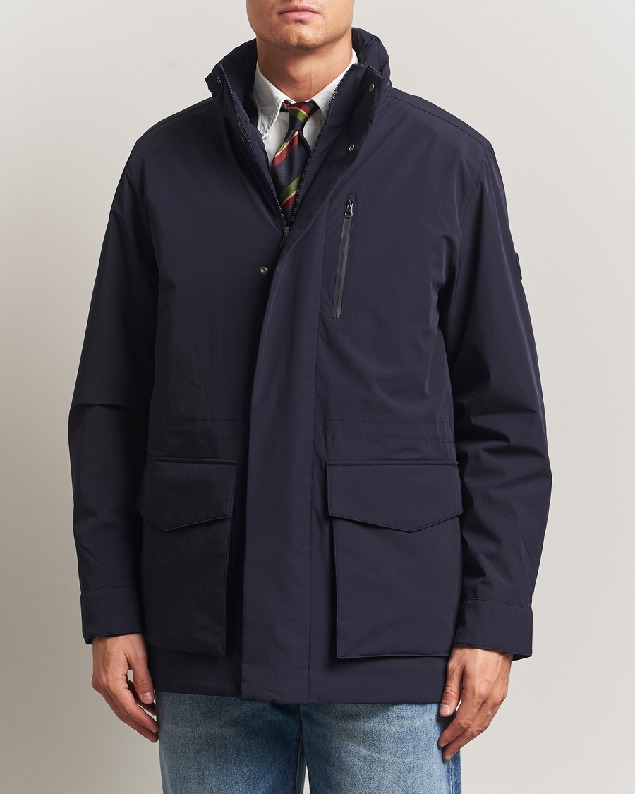 Herre | Jakker | Gant | Double Mid Length Field Jacket Evening Blue