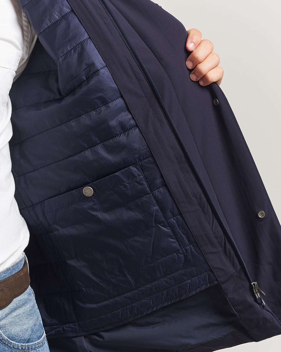 Herre | Jakker | GANT | Double Mid Length Field Jacket Evening Blue