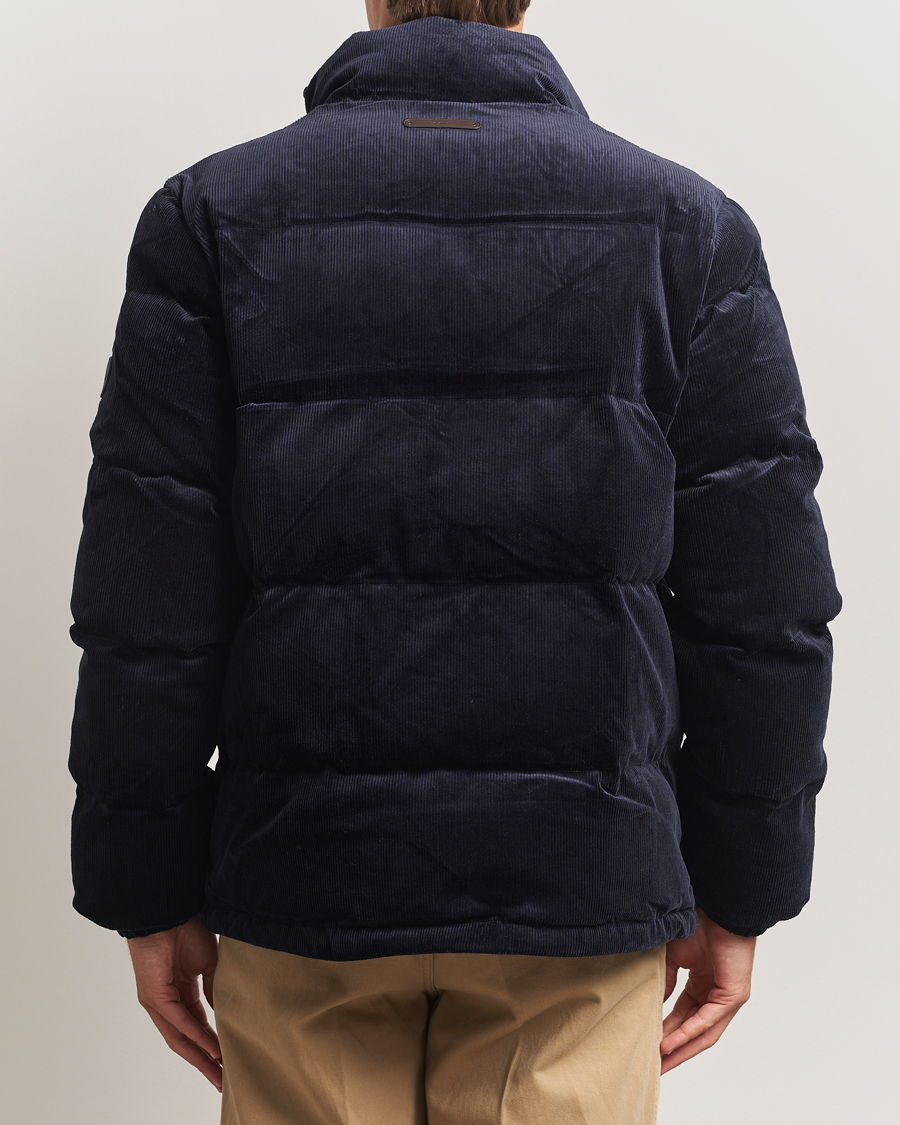 Herre | Jakker | GANT | Corduroy Down Puffer Jacker Evening Blue