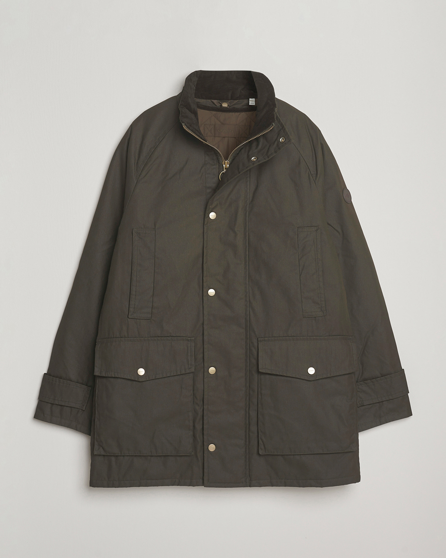 Herre | Jakker | GANT | Double Decker Waxed Jacket Dark Sage