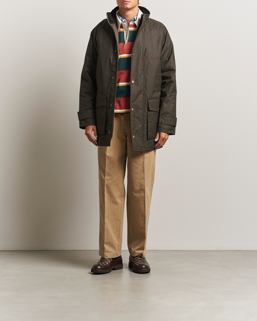 Herre | Jakker | GANT | Double Decker Waxed Jacket Dark Sage