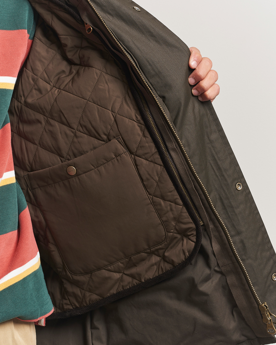 Herre | Jakker | GANT | Double Decker Waxed Jacket Dark Sage