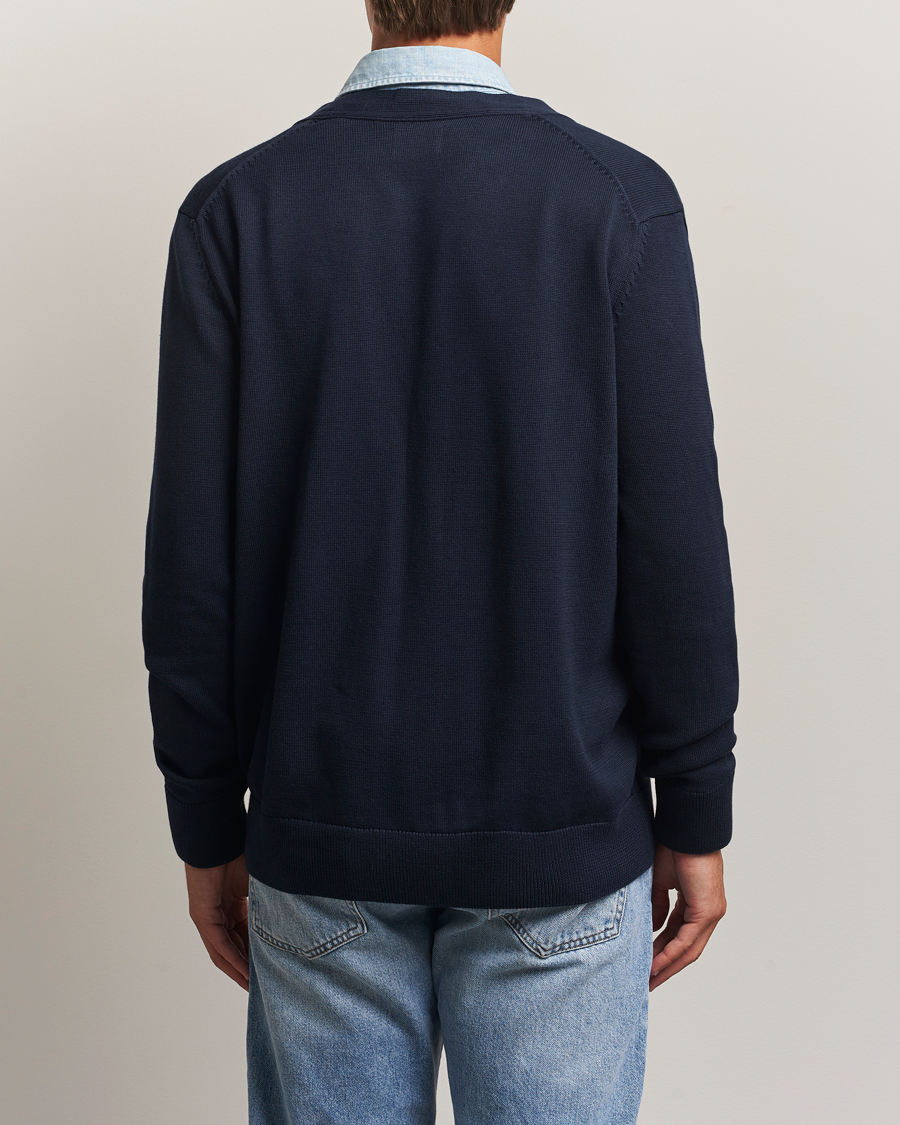 Herre | Gensere | Gant | Casual Cotton Cardigan Evening Blue