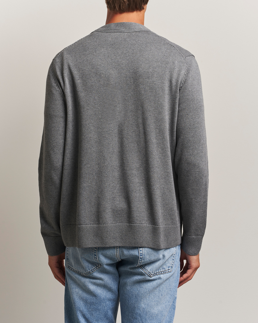 Herre | Gensere | Gant | Casual Cotton Cardigan Dark Grey Melange