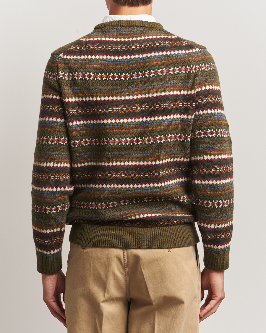 Herre | Gensere | GANT | Fair Isle Knitted Crew Neck Sweater Country Green