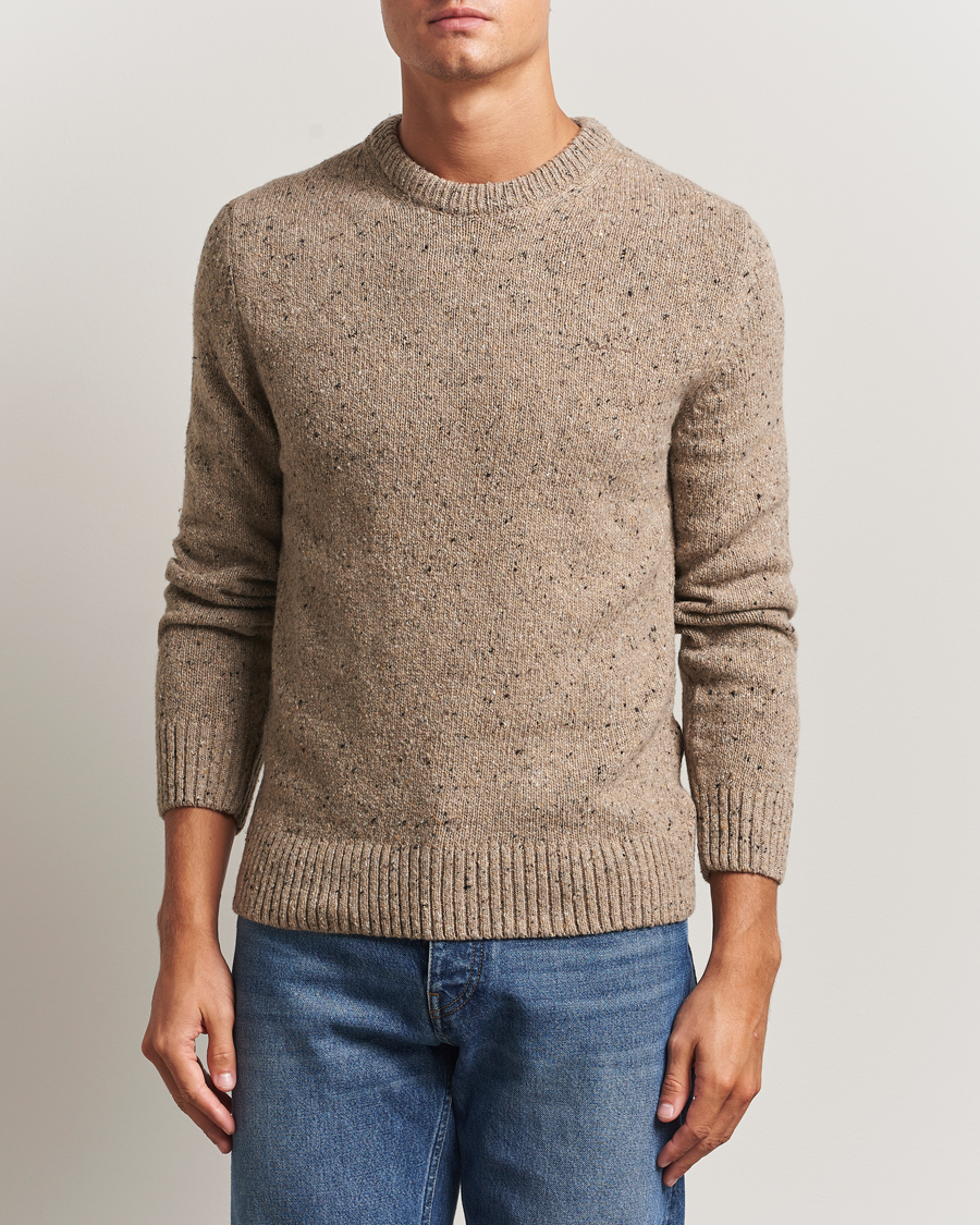Herre | Gensere | GANT | Neps Wool Crew Neck Sand Melange