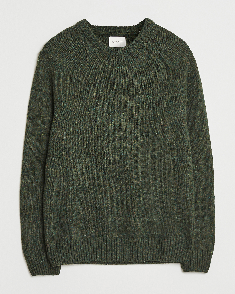 Herre | Gensere | Gant | Neps Wool Crew Neck Country Green