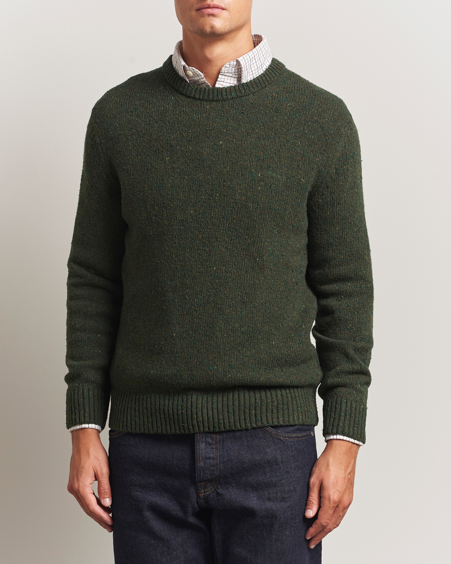 Herre | Gensere | Gant | Neps Wool Crew Neck Country Green
