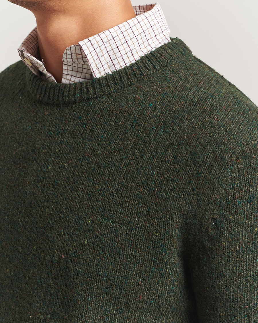 Herre | Gensere | Gant | Neps Wool Crew Neck Country Green