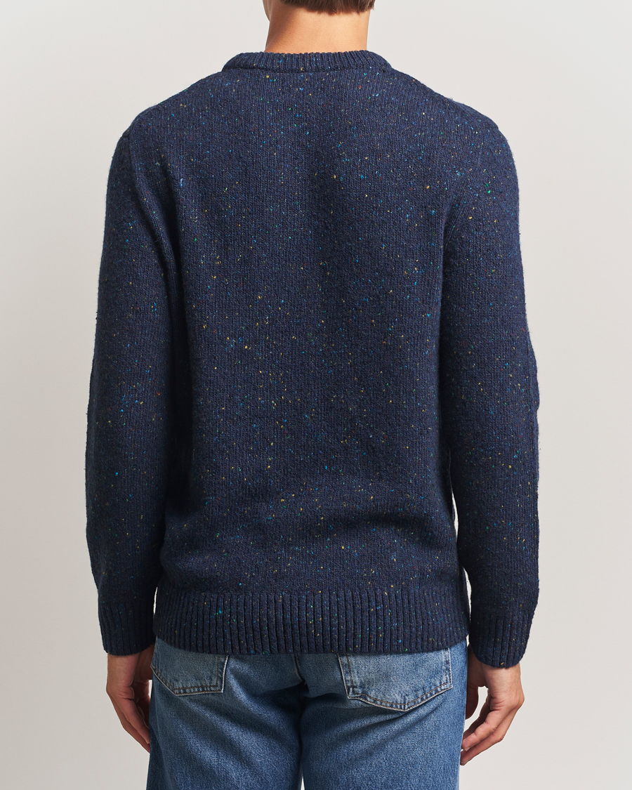Herre | Gensere | GANT | Neps Wool Crew Neck Evening Blue