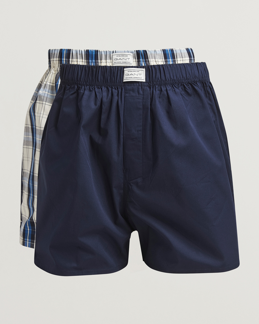 Herre | Undertøy | GANT | 2-Pack Boxer Shorts Marine
