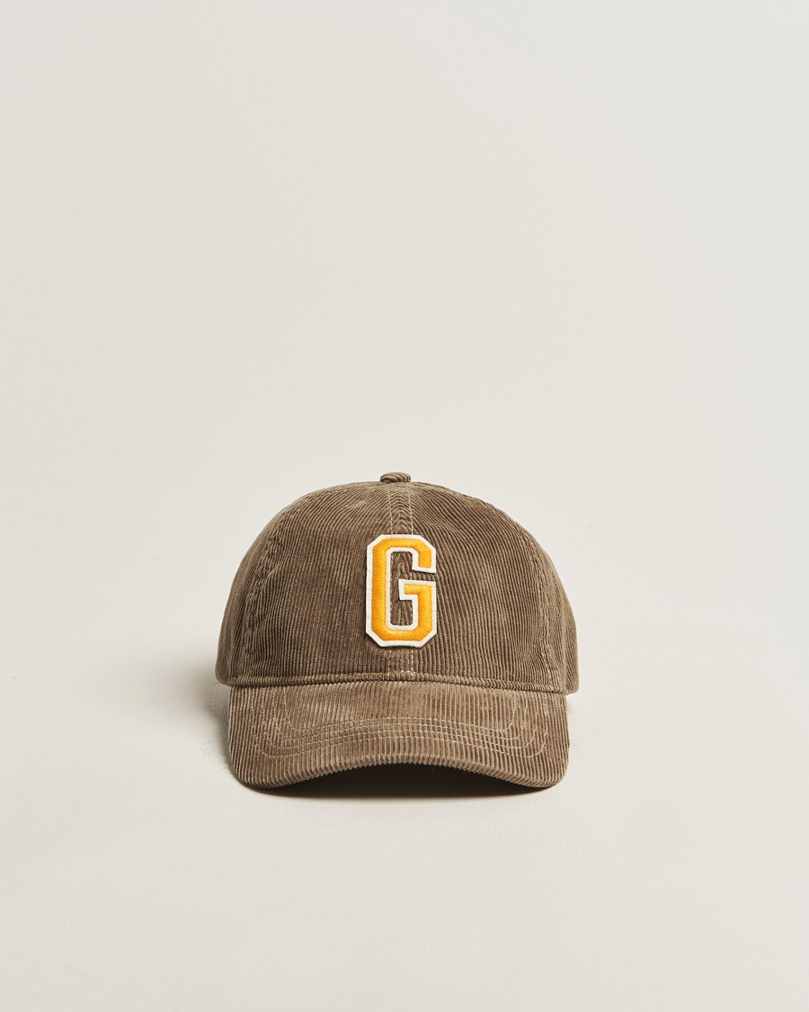 Herre | Hatter og capser | GANT | G Badge Corduroy Cap Taupe Beige