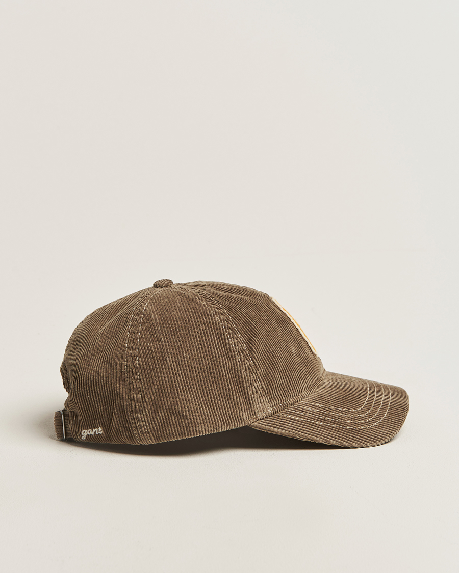 Herre | Hatter og capser | GANT | G Badge Corduroy Cap Taupe Beige