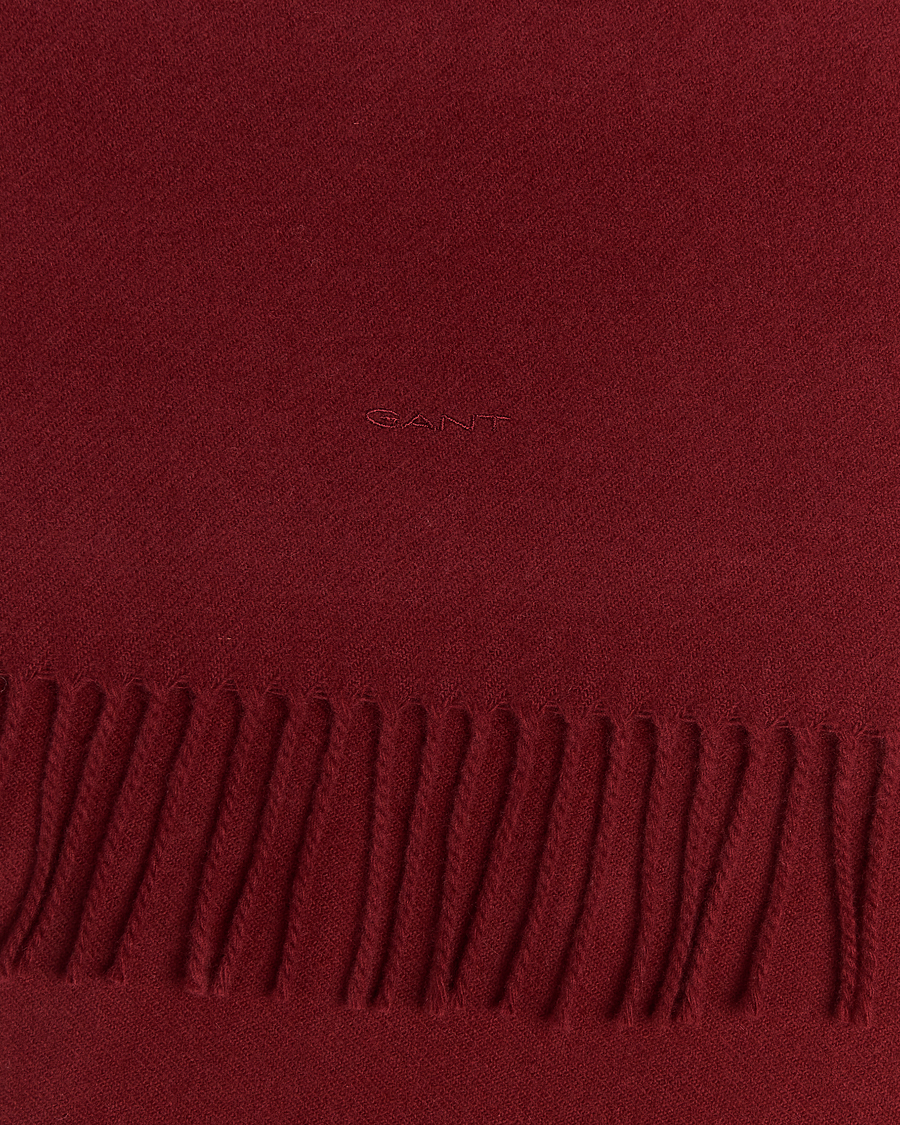 Herre | Skjerf | GANT | Wool Scarf Plumped Red