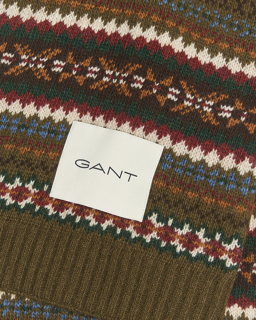 Herre | Skjerf | GANT | Fair Isle Scarf Country Green