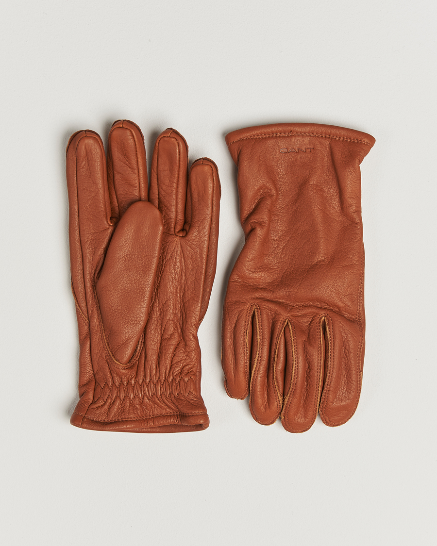 Herre | Hansker | GANT | Leather Work Glove Cognac