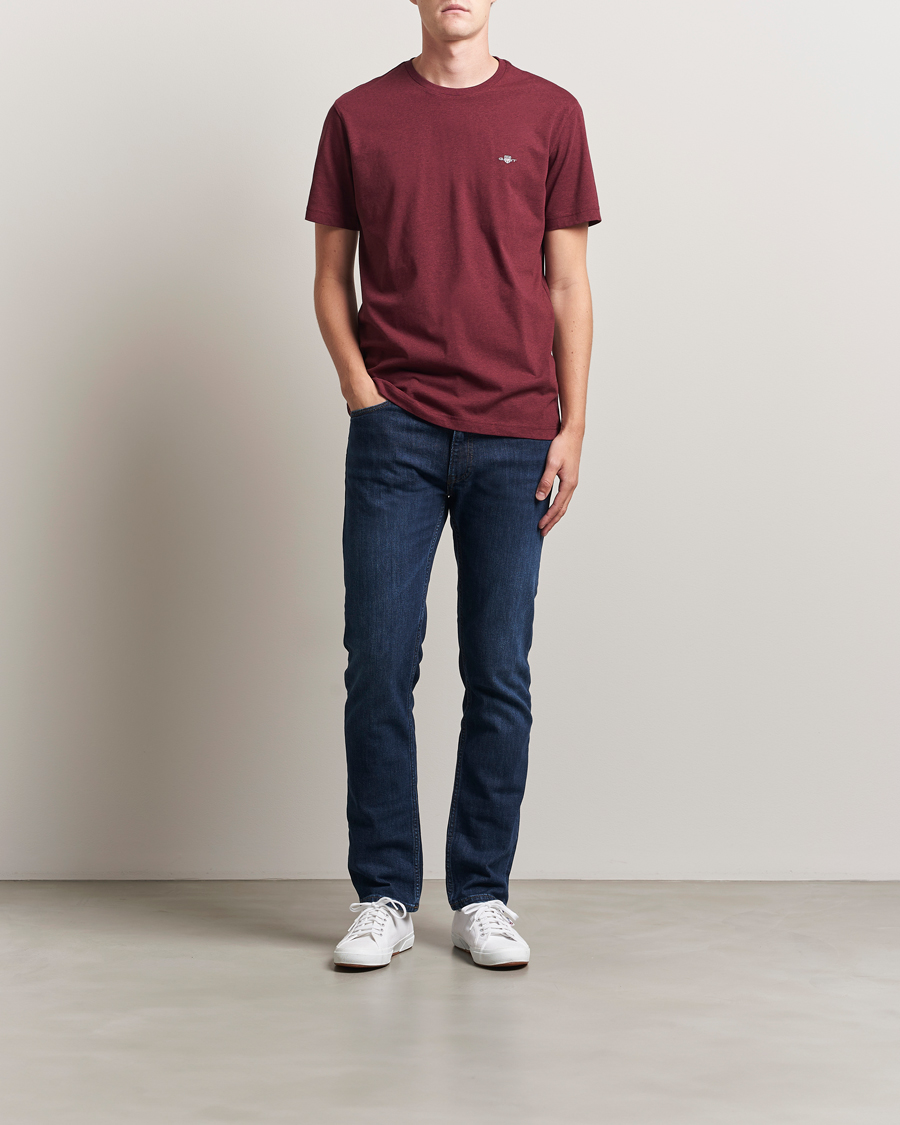Herre | T-Shirts | GANT | The Original T-Shirt Bordeaux Melange