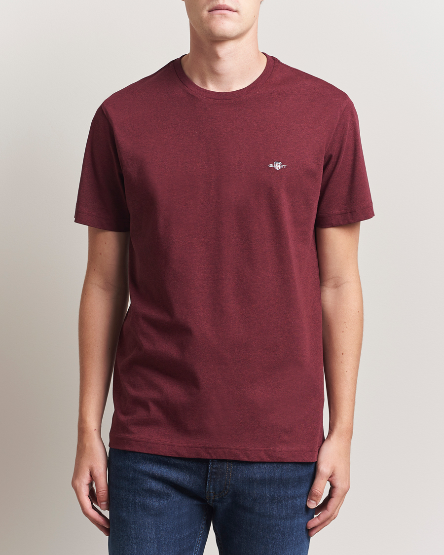 Herre | T-Shirts | GANT | The Original T-Shirt Bordeaux Melange