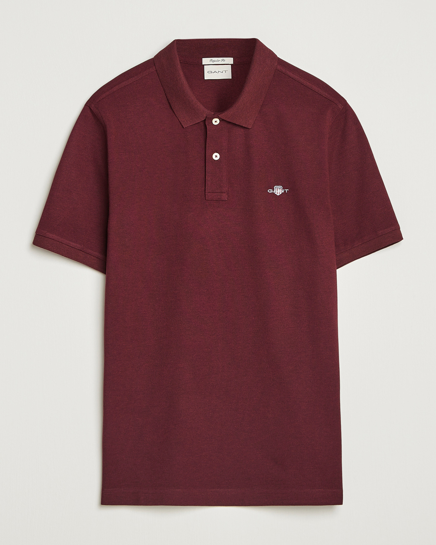 Herre | Pikéer | GANT | The Original Polo Bordeaux Melange