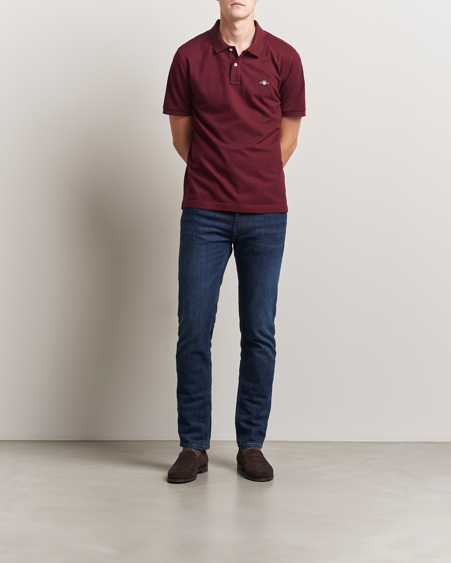 Herre | Pikéer | GANT | The Original Polo Bordeaux Melange