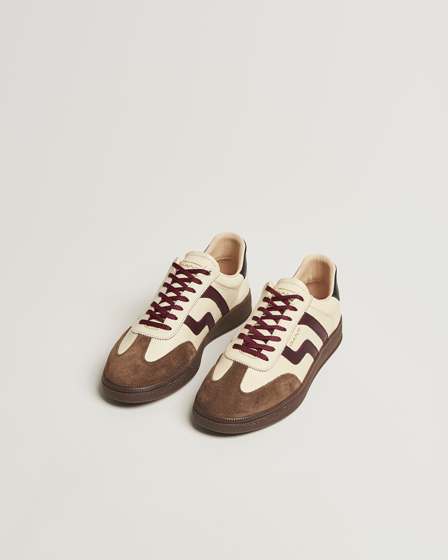 Herre | Sneakers | GANT | Cuzmo Leather/Suede Sneaker Ivory/Brown