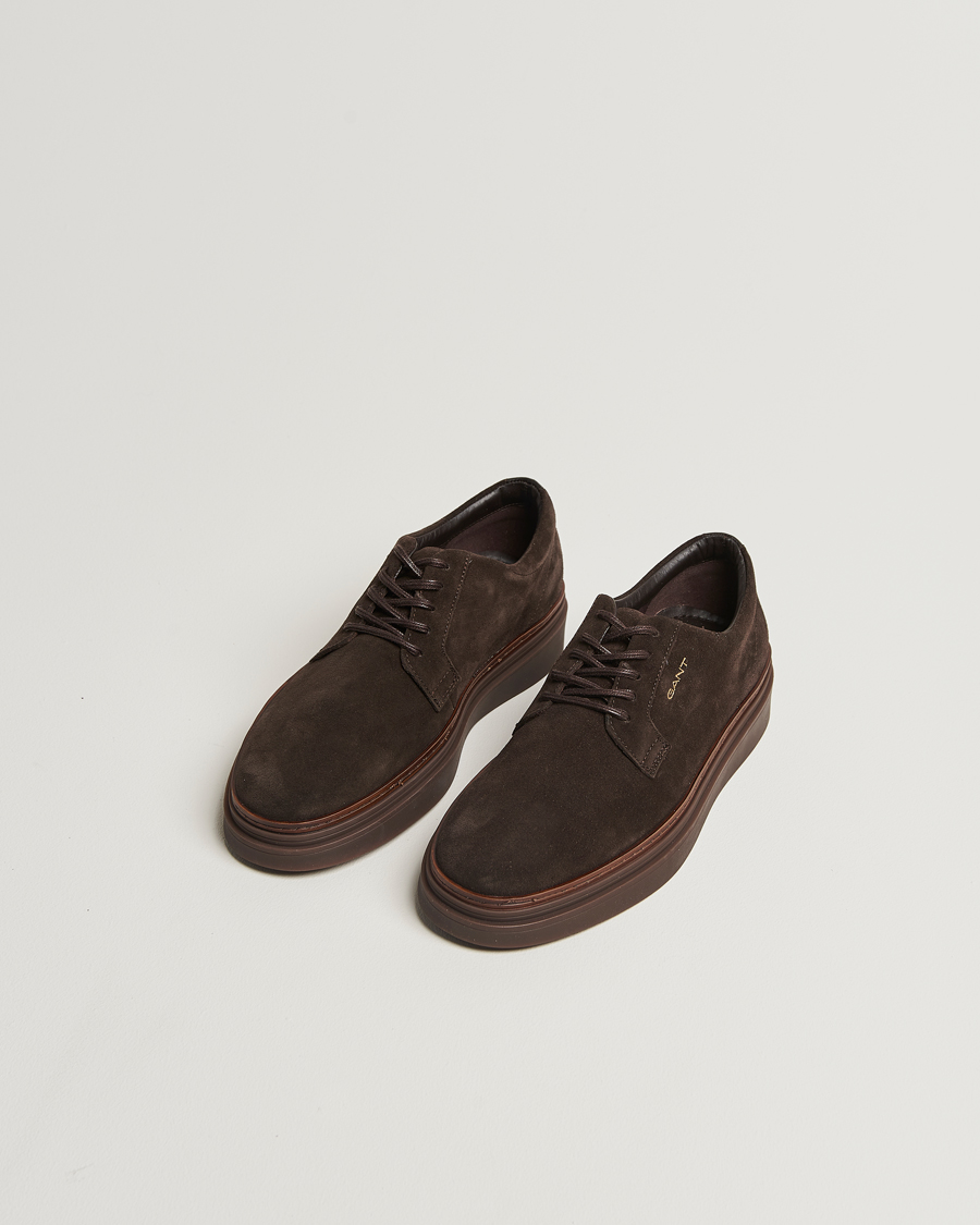 Herre | Sneakers | GANT | Kinzoon Suede Derby Sneaker Espresso Brown