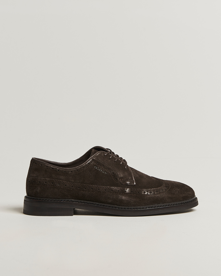 Herre | Brogues | GANT | Bidford Suede Brouges Dark Brown
